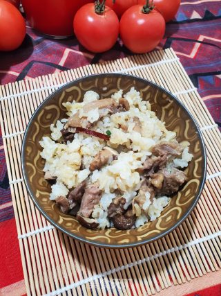 香菇鸽子焖饭的做法步骤：17