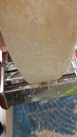 手擀腌笃鲜鸡蛋面的做法步骤：5