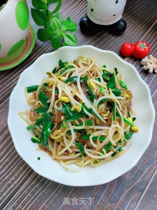豆芽粉条炒韭菜的做法步骤：15