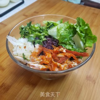 孜然鸡柳拌饭的做法步骤：7