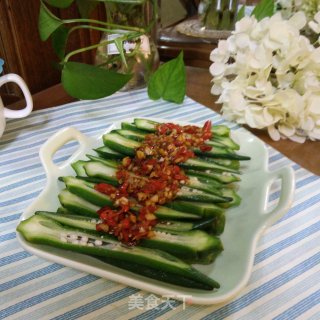 小米辣蒜蓉秋葵的做法步骤：8