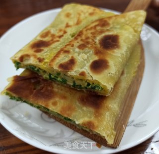 韭菜鸡蛋饼的做法步骤：10