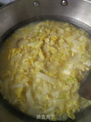 高汤白菜鸡蛋面的做法步骤：4
