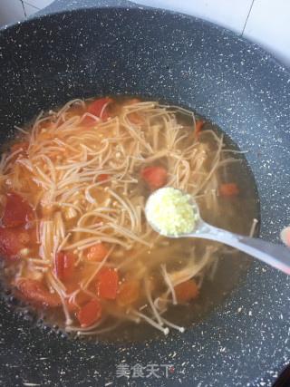 荠菜丸子菌菇汤的做法步骤：18