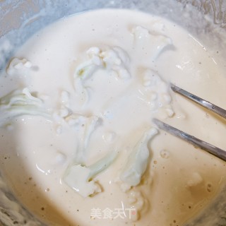 油炸花菜的做法步骤：6