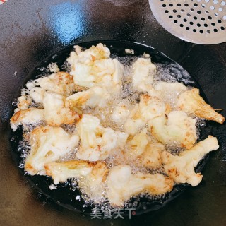 油炸花菜的做法步骤：8