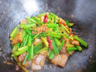 回锅肉炒芹菜的做法步骤：10