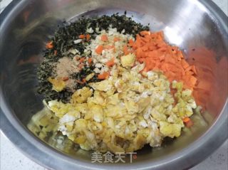 芝麻叶包子的做法步骤：3