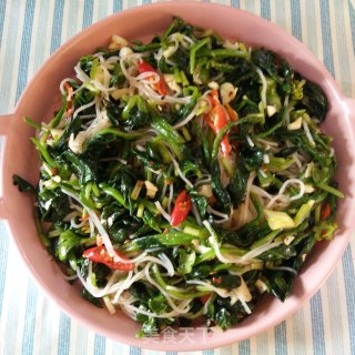 响油菠菜粉丝的做法步骤：5
