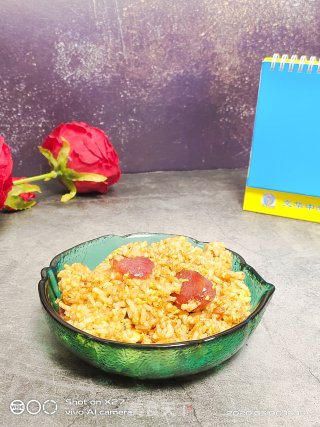 鸡蛋香肠炒饭的做法步骤：12