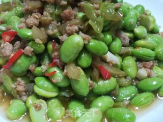 毛豆炒肉末的做法步骤：10