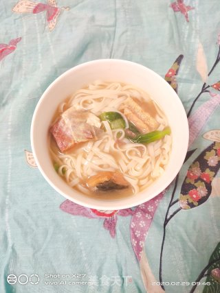 咸鱼青菜面的做法步骤：7