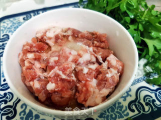 荠菜鲜肉馄饨的做法步骤：2