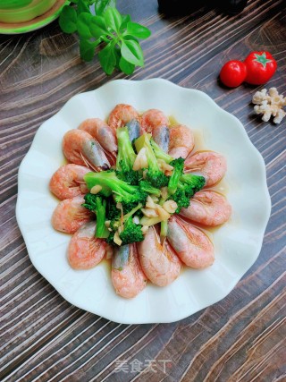 蒜香大虾西蓝花的做法步骤：14