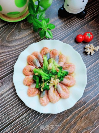 蒜香大虾西蓝花的做法步骤：15