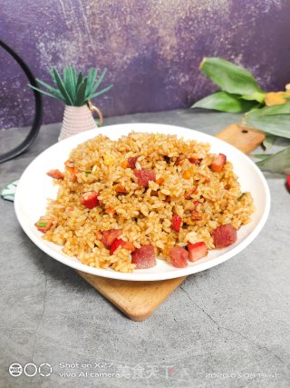 红肠炒米饭的做法步骤：6