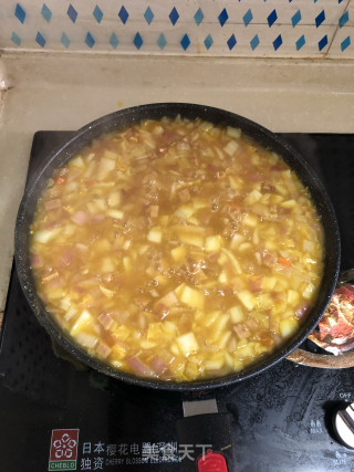 火腿丁蔬菜咖喱的做法步骤：9
