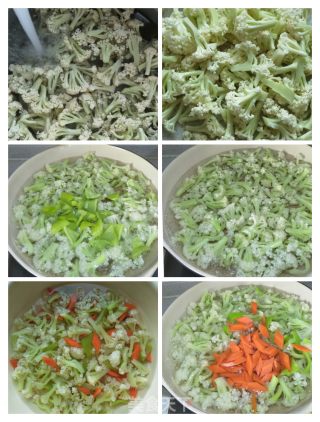菜花拌胡萝卜的做法步骤：3