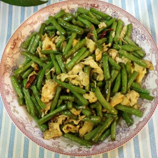豇豆炒鸡蛋的做法步骤：9