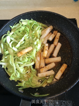 香辣年糕包菜的做法步骤：10