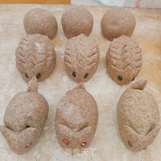 全黑麦豆沙包的做法步骤：14