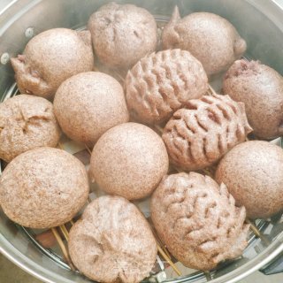全黑麦豆沙包的做法步骤：15