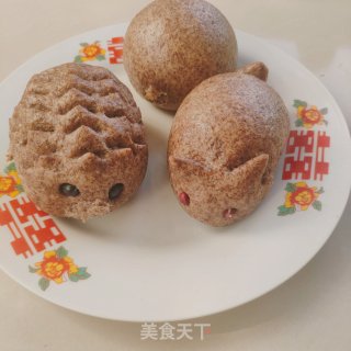 全黑麦豆沙包的做法步骤：16