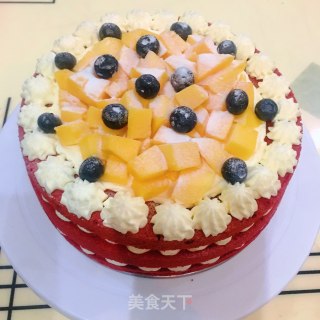 红丝绒粿蛋糕的做法步骤：13