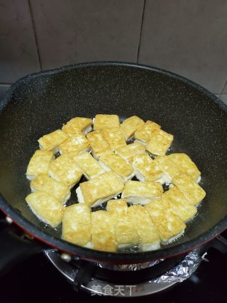 韭菜肉末蚝油豆腐的做法步骤：5