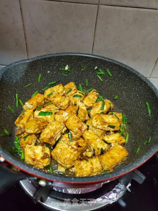 韭菜肉末蚝油豆腐的做法步骤：8