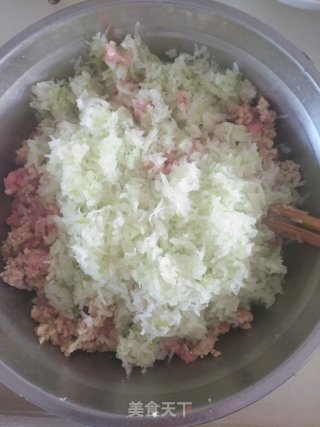 猪肉萝卜肉渣包子的做法步骤：7
