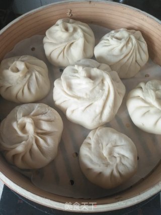 猪肉萝卜肉渣包子的做法步骤：17