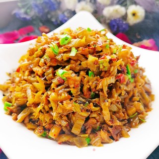 肉末腌菜梗的做法步骤：8