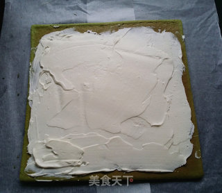 抹茶奶油蛋糕卷的做法步骤：17