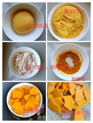 南瓜发面梅干菜包子的做法步骤：1