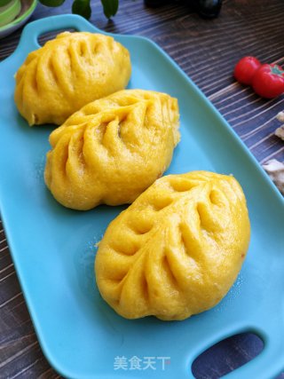 南瓜发面梅干菜包子的做法步骤：11