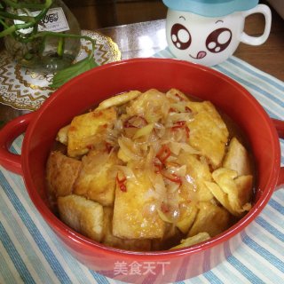 甜辣酱烧豆腐的做法步骤：11