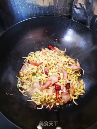 黄豆芽炒蒜苗的做法步骤：4