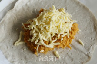 芝士红薯饼（手抓饼版）的做法步骤：3