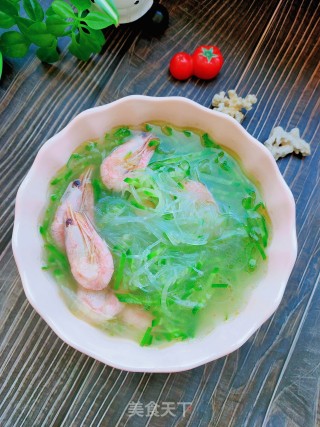 萝卜大虾粉丝汤的做法步骤：9