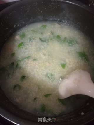 护眼枸杞叶瘦肉粥的做法步骤：6