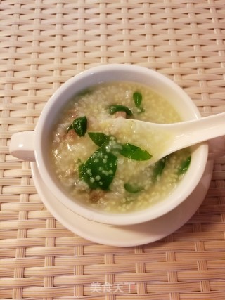 护眼枸杞叶瘦肉粥的做法步骤：7
