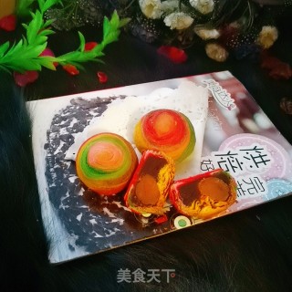 彩虹蛋黄酥的做法步骤：31