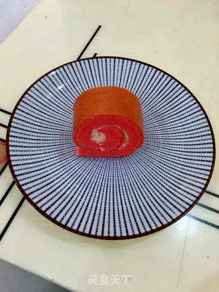 红丝绒蛋糕卷的做法步骤：17