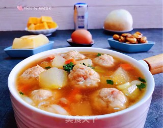 冬瓜胡萝卜肉丸汤的做法步骤：16