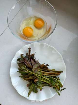香椿摊鸡蛋的做法步骤：1