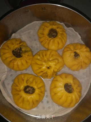 酸菜春笋肉末馅儿老南瓜皮儿大包子的做法步骤：14