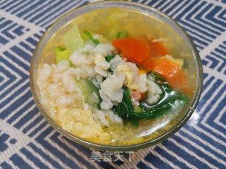 青菜鸡蛋疙瘩汤的做法步骤：13