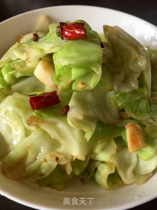 炝锅包菜的做法步骤：9