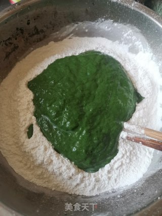 青团—纯手工超级拉丝的芝士紫薯青团的做法步骤：12